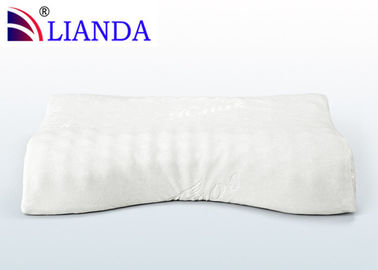 Luxury Memory Foam Pillows White Velour , Memory Foam Bed Pillow CE / SGS